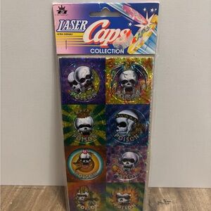 Vintage 90s Twin Seven Caps, Pogs